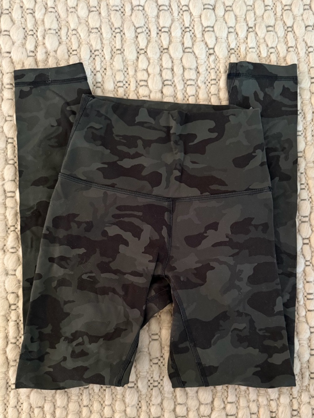 lululemon athletica Green & Black Camo High-Waist Leggings